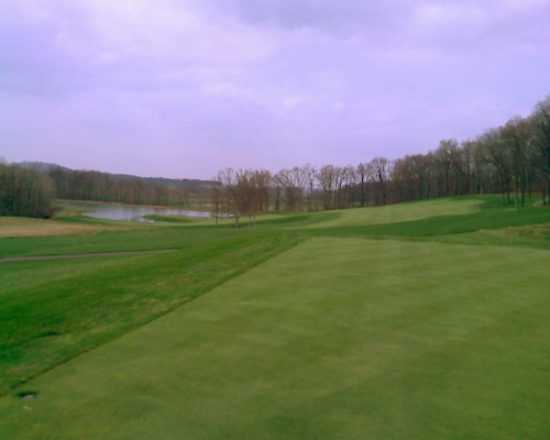 Longaberger’s par 4, dogleg left, eighth hole